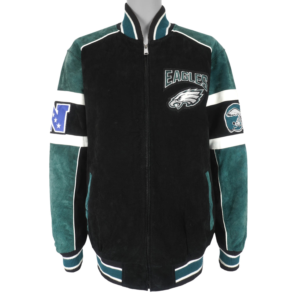 NFL - Philadelphia Eagles Suede Jacket 1990s X-Large Vintage Retro Football