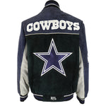 NFL - Dallas Cowboys Zip-Up Suede Jacket 1990s Large