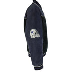 NFL - Dallas Cowboys Zip-Up Suede Jacket 1990s Large Vintage Retro Football