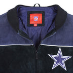NFL - Dallas Cowboys Zip-Up Suede Jacket 1990s Large Vintage Retro Football