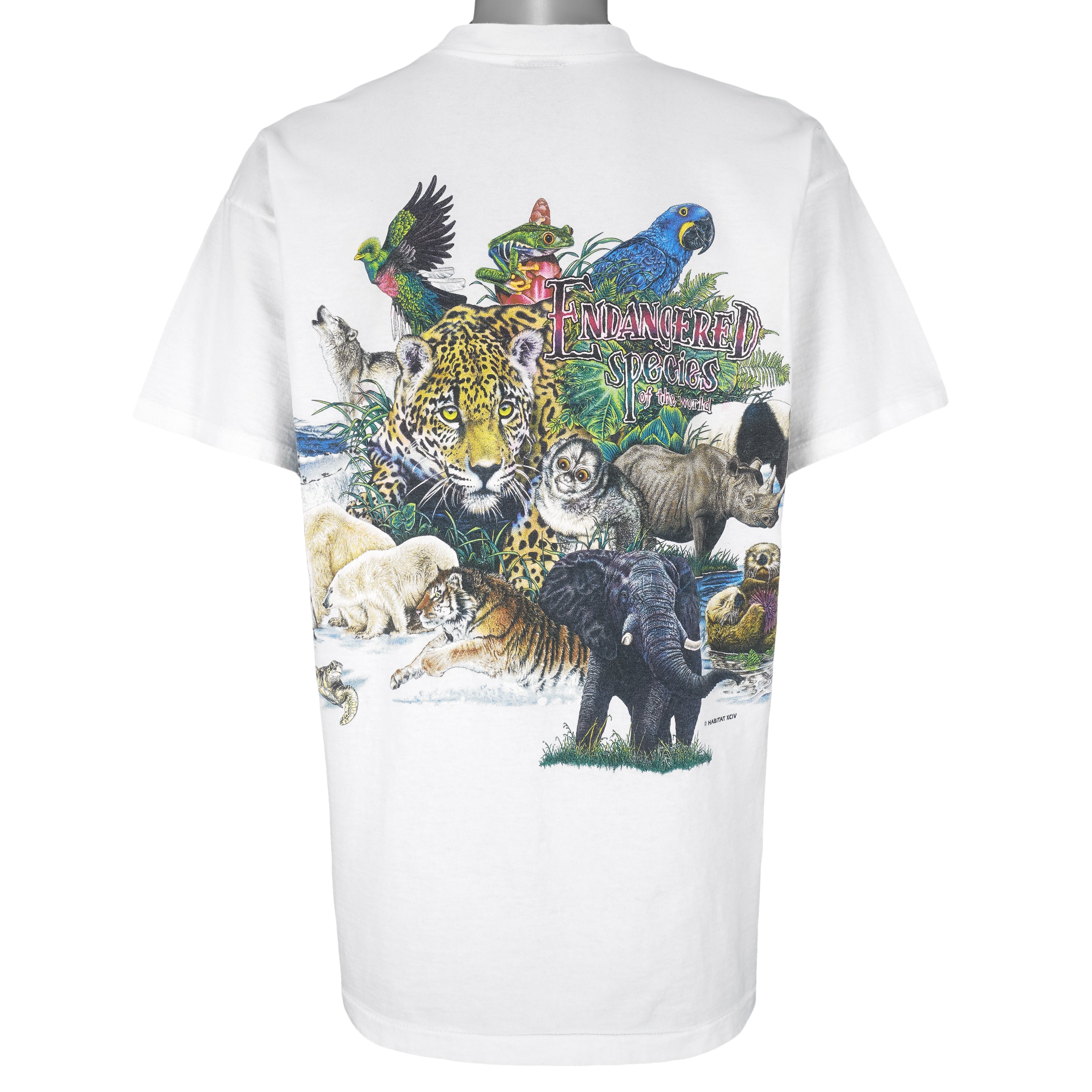 Vintage (Habitat) - Endangered Species Of The World T-Shirt 1990s X-Large Vintage Retro