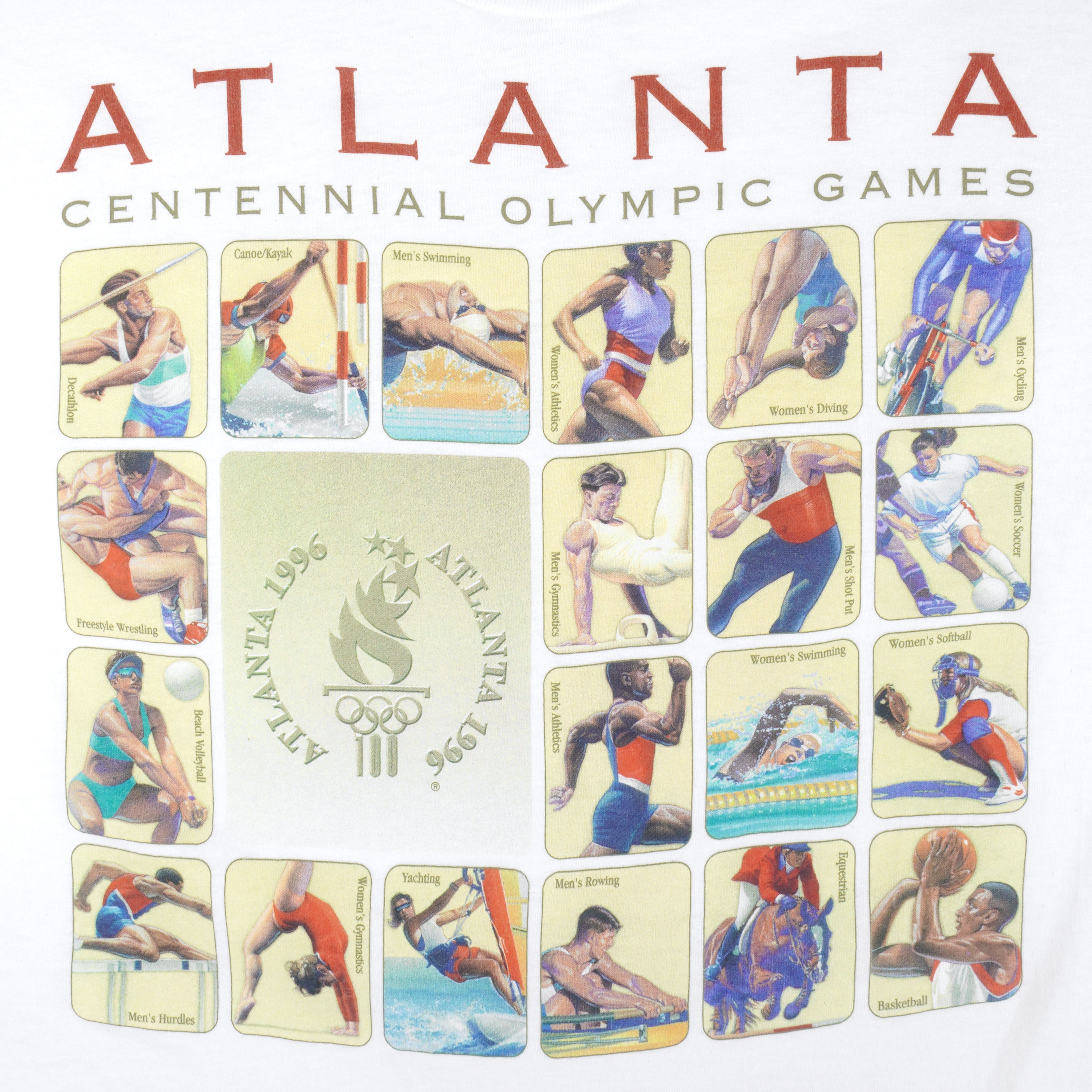Vintage (Hanes) - Centennial Olympic Games, Atlanta T-Shirt 1990s X-Large Vintage Retro