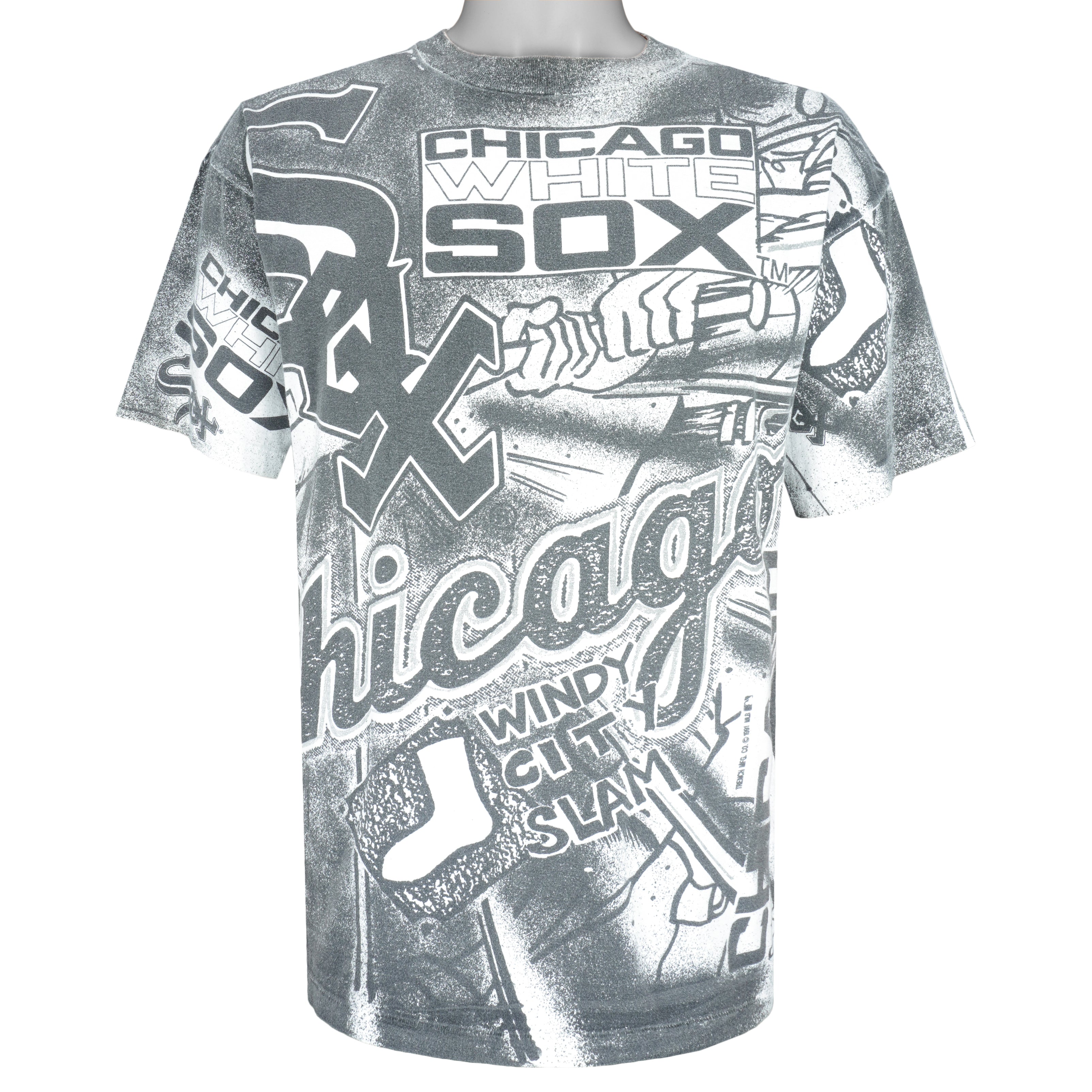 Vintage MLB (Americas Favorite) - Chicago White Sox All Over Print T-Shirt 1991 Large