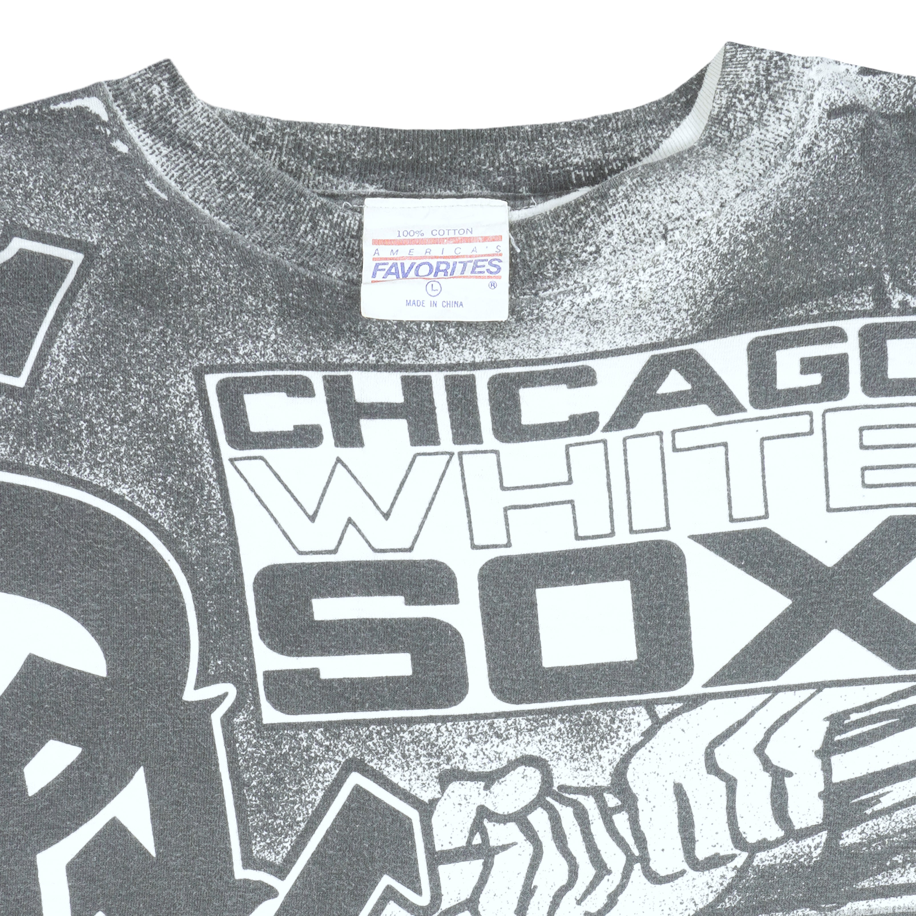 Vintage MLB (Americas Favorite) - Chicago White Sox All Over Print T-Shirt 1991 Large