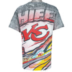 NFL (Magic Johnson Ts) - Kansas City Chiefs All Over Prints T-Shirt 1990s Medium Vintage Retro Football