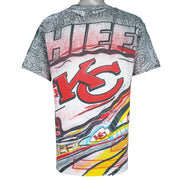 NFL (Magic Johnson Ts) - Kansas City Chiefs All Over Prints T-Shirt 1990s Medium Vintage Retro Football