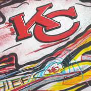 NFL (Magic Johnson Ts) - Kansas City Chiefs All Over Prints T-Shirt 1990s Medium Vintage Retro Football