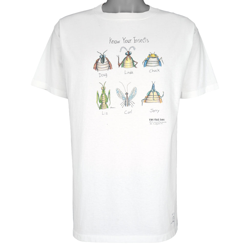 Vintage (The Far Side) - Know Your Insects T-Shirt 1991 X-Large Vintage Retro