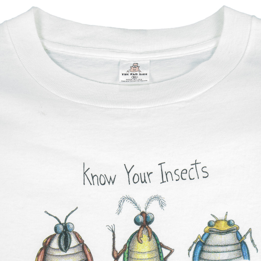 Vintage (The Far Side) - Know Your Insects T-Shirt 1991 X-Large Vintage Retro
