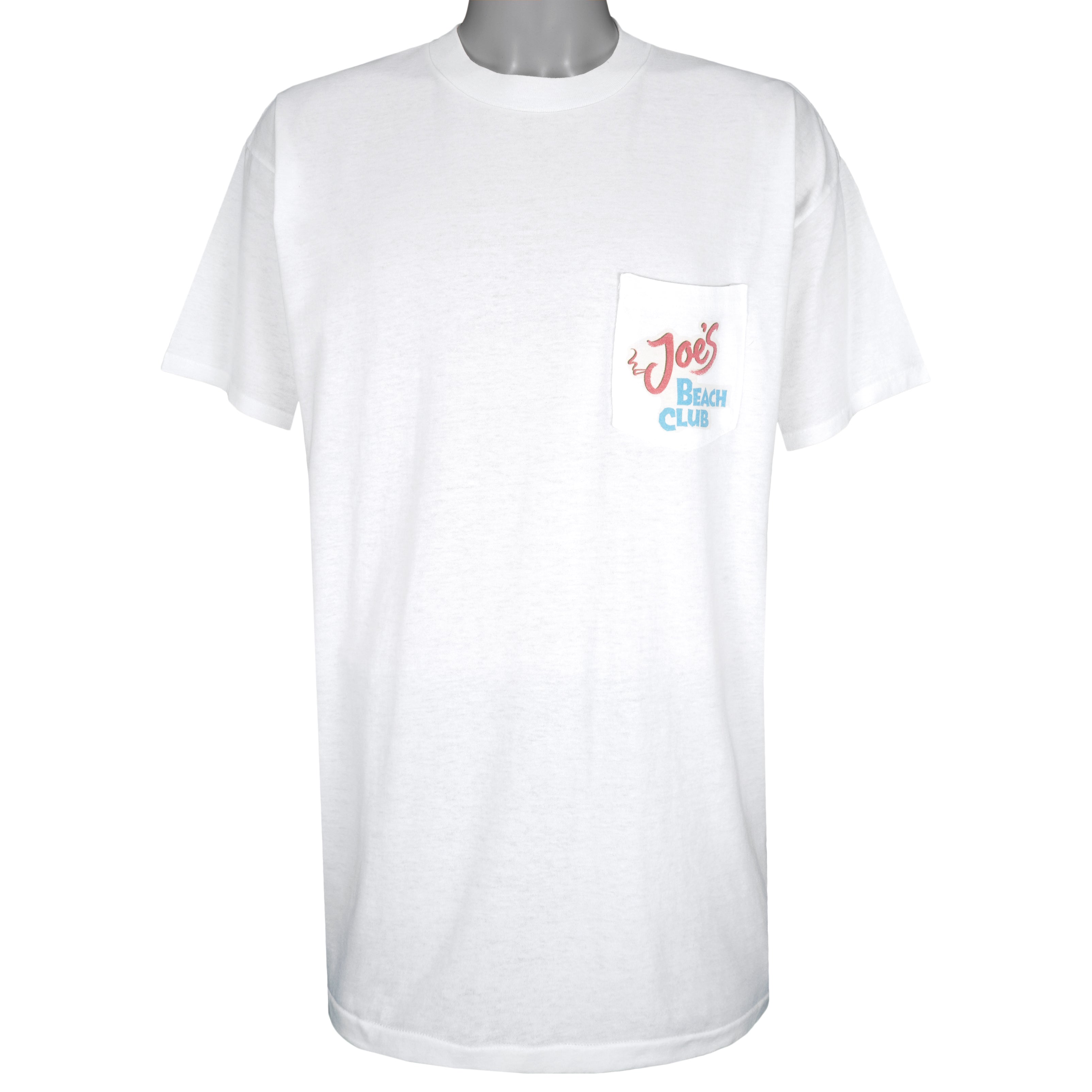 Vintage (Silkworm) - White Joes Beach Club T-Shirt 1990s X-Large Vintage Retro