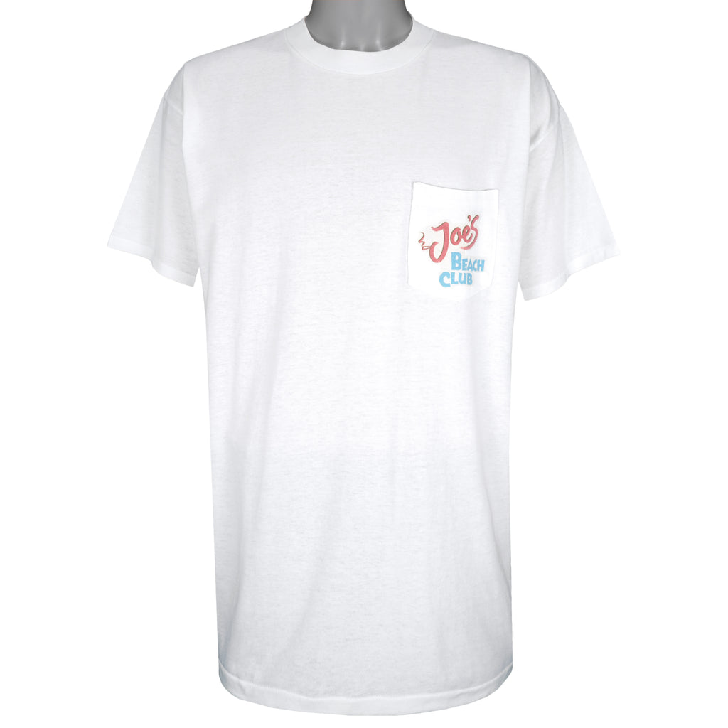 Vintage (Silkworm) - White Joes Beach Club T-Shirt 1990s X-Large Vintage Retro