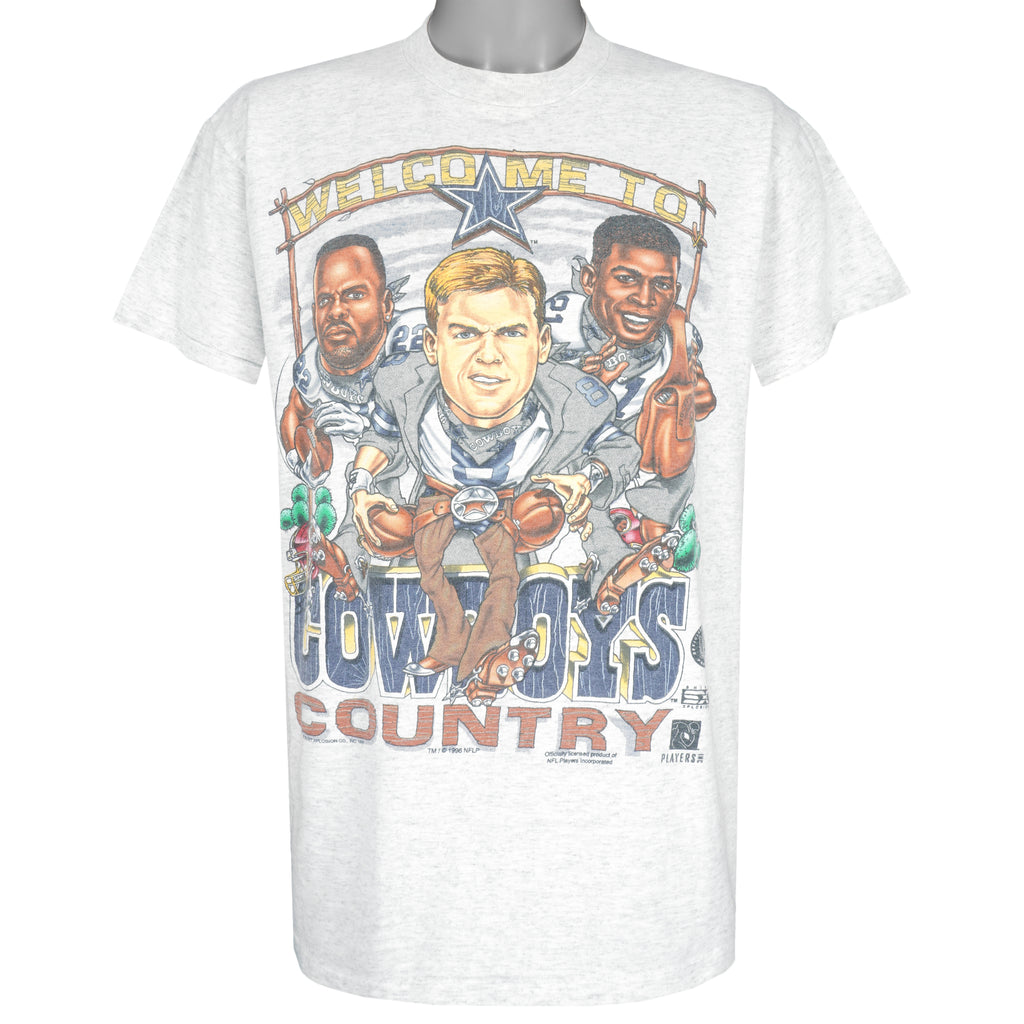 NFL (Delta) - Dallas Cowboys Spell-Out T-Shirt 1996 Large Vintage Retro Football