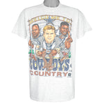 NFL (Delta) - Dallas Cowboys Spell-Out T-Shirt 1996 Large Vintage Retro Football