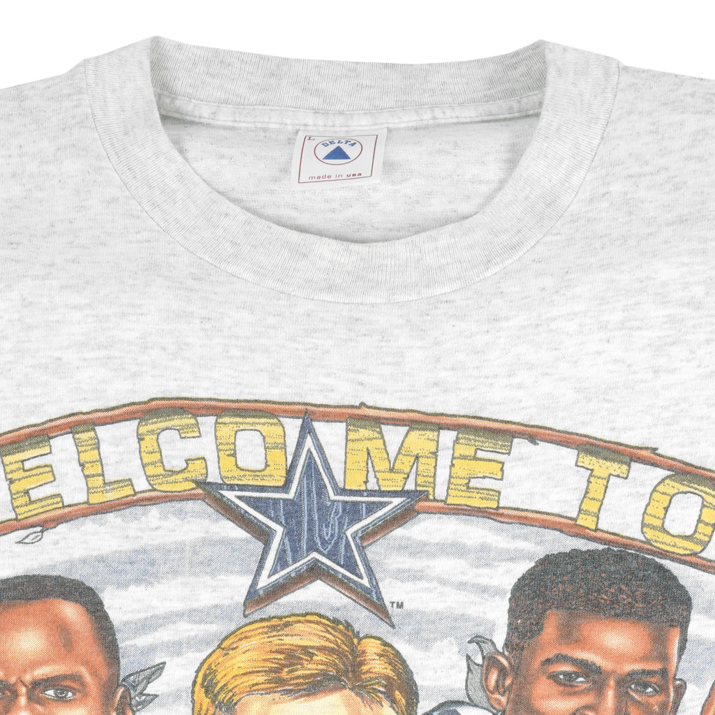 NFL (Delta) - Dallas Cowboys Spell-Out T-Shirt 1996 Large Vintage Retro Football