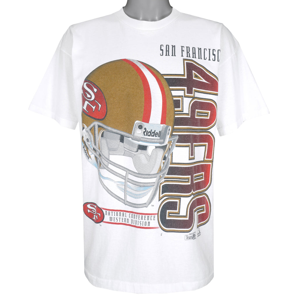 NFL (Riddell) - San Francisco 49ers T-Shirt 1995 X-Large Vintage Retro Football