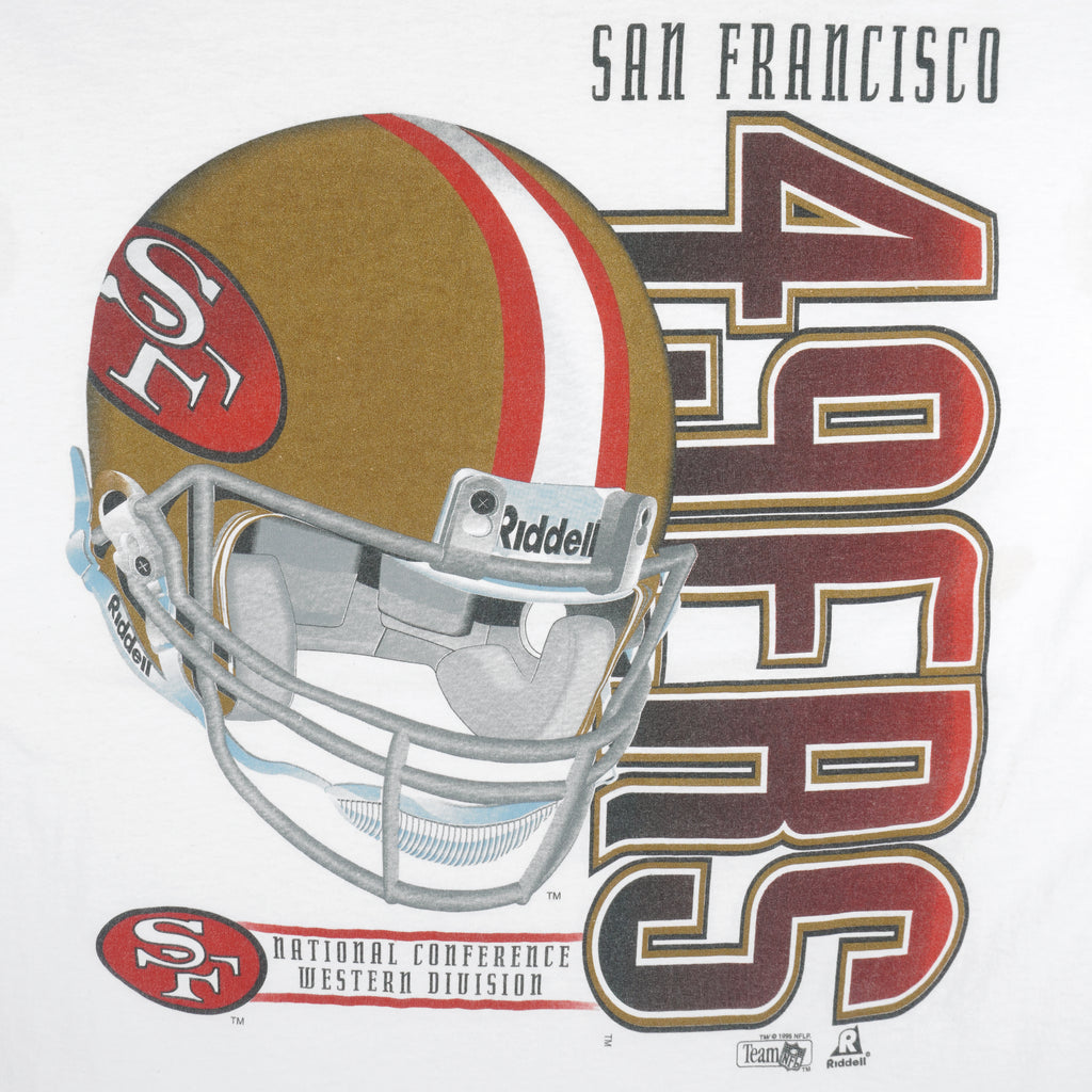 NFL (Riddell) - San Francisco 49ers T-Shirt 1995 X-Large Vintage Retro Football