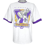 NFL (Salem) - Minnesota Vikings Roll Em Ups T-Shirt 1991 X-Large