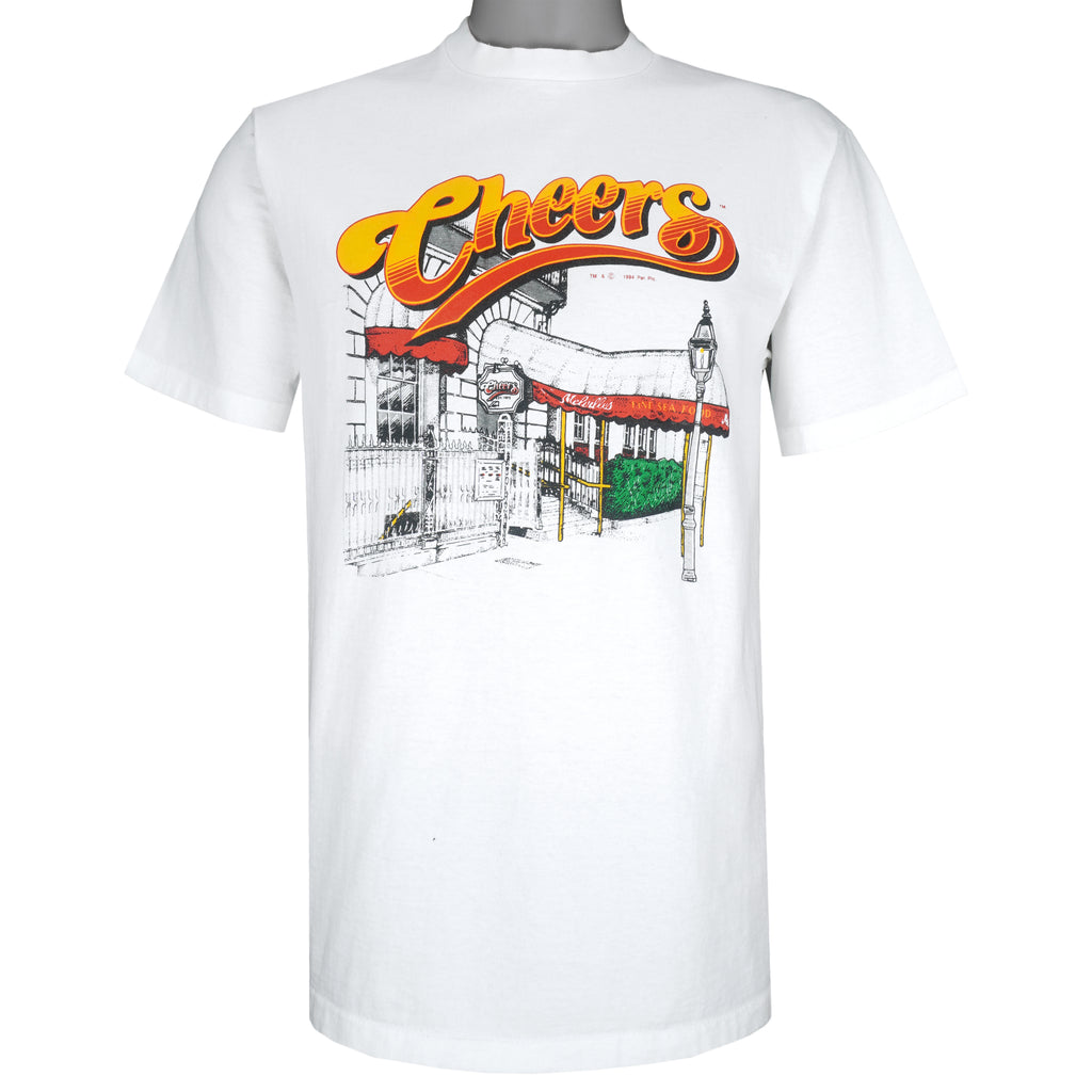 Vintage - White Cheers Boston T-Shirt 1994 Large Vintage Retro