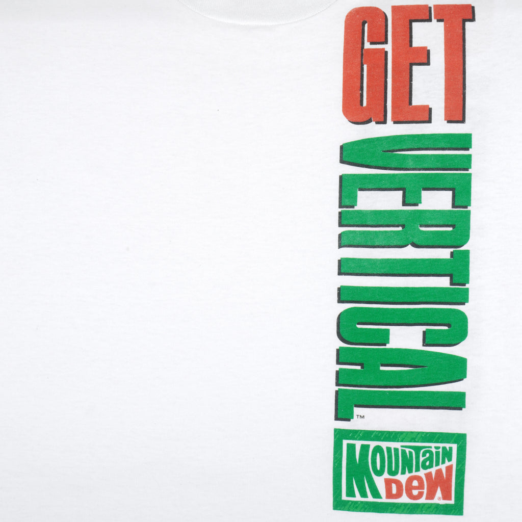 Vintage - Mountain Dew Get Vertical T-Shirt 1990s X-Large Vintage Retro