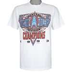 NFL (Belton) - Houston Oilers, AFC Champions Spell-Out T-Shirt 1993 Large Vintage Retro Football