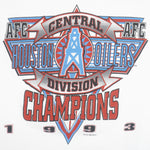 NFL (Belton) - Houston Oilers, AFC Champions Spell-Out T-Shirt 1993 Large Vintage Retro Football