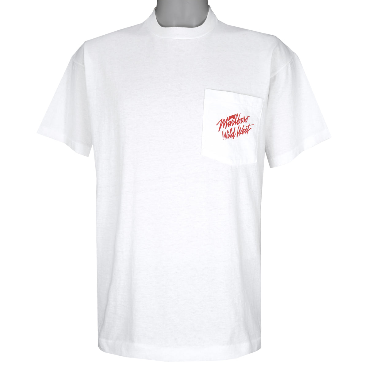 Vintage - White Marlboro Wild West T-Shirt 1990s X-Large Vintage Retro