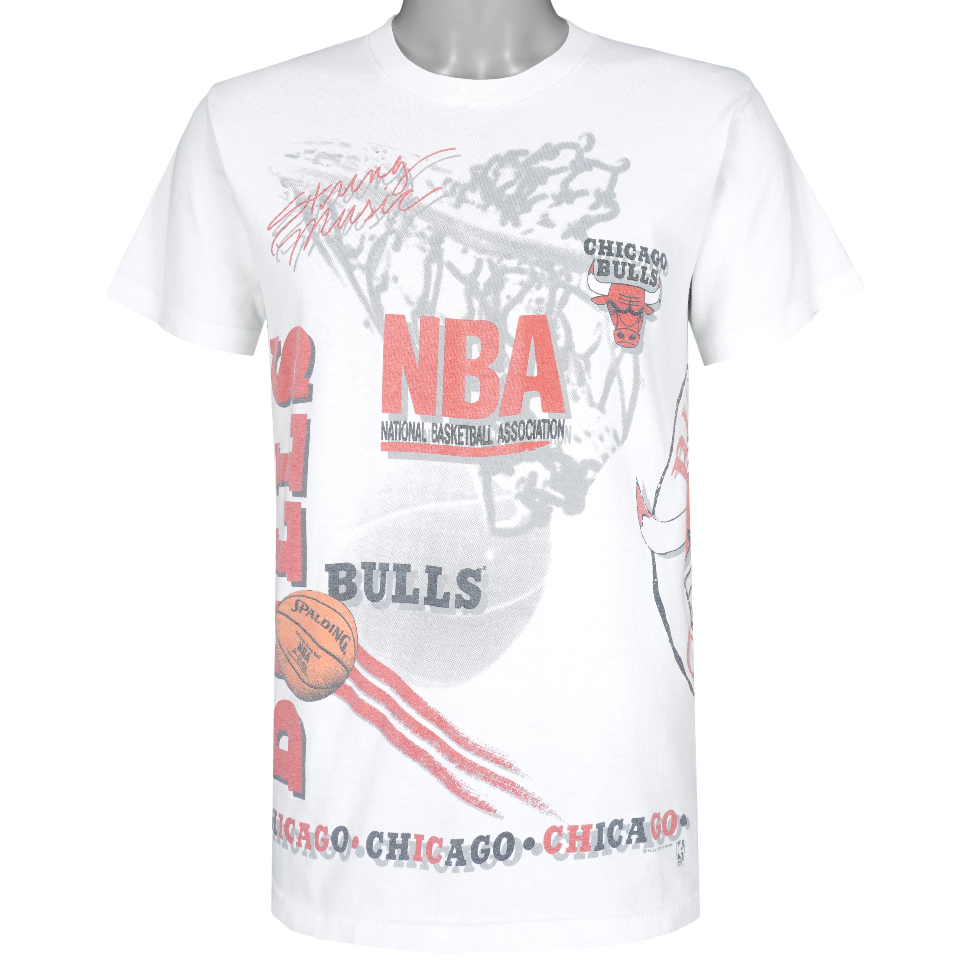 NBA (Salem) - Chicago Bulls, Aerial Assault T-Shirt 1990s Medium Vintage Retro Basketball