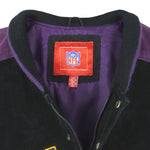 NFL - Minnesota Vikings Zip & Button Suede Jacket 1990s Large Vintage Retro Football