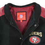 NFL - San Francisco 49ers Zip-Up & Button Suede Jacket 1990s X-Large Vintage Retro Football