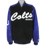 NFL - Indianapolis Colts Embroidered Suede Jacket 1990s XX-Large Vintage Retro Football