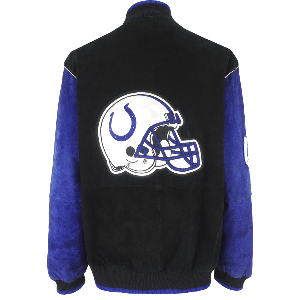 NFL - Indianapolis Colts Embroidered Suede Jacket 1990s XX-Large Vintage Retro Football
