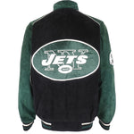 NFL - New York Jets Zip-Up Suede Jacket 1990s Large