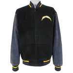 NFL - San Diego Chargers Suede Jacket 1990s X-Large Vintage Retro Football