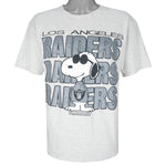 NFL (Artex) - Los Angeles Raiders x Snoopy T-Shirt 1990s Large