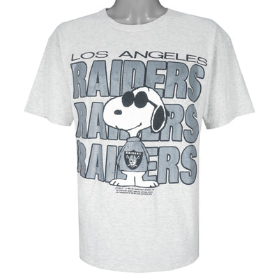 NFL (Artex) - Los Angeles Raiders x Snoopy T-Shirt 1990s Large