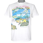 Vintage (Oneita) - White Sea World T-Shirt 1990s Large Vintage Retro