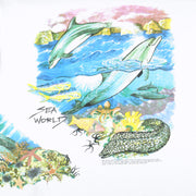 Vintage (Oneita) - White Sea World T-Shirt 1990s Large Vintage Retro