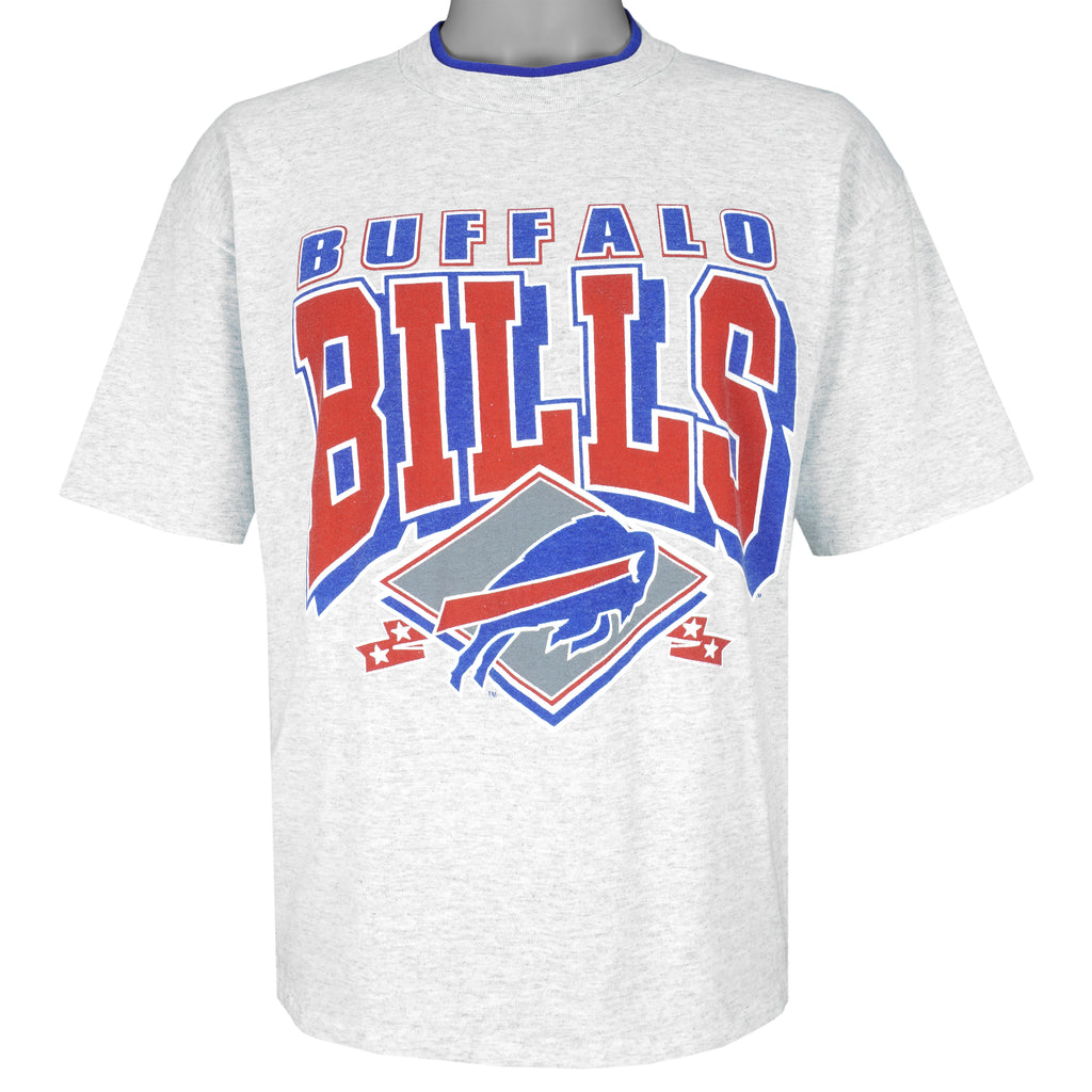 NFL (Trench) - Buffalo Bills Big Spell-Out T-Shirt 1990s X-Large Vintage Retro Football
