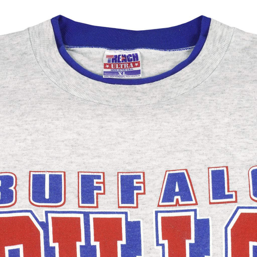 NFL (Trench) - Buffalo Bills Big Spell-Out T-Shirt 1990s X-Large Vintage Retro Football