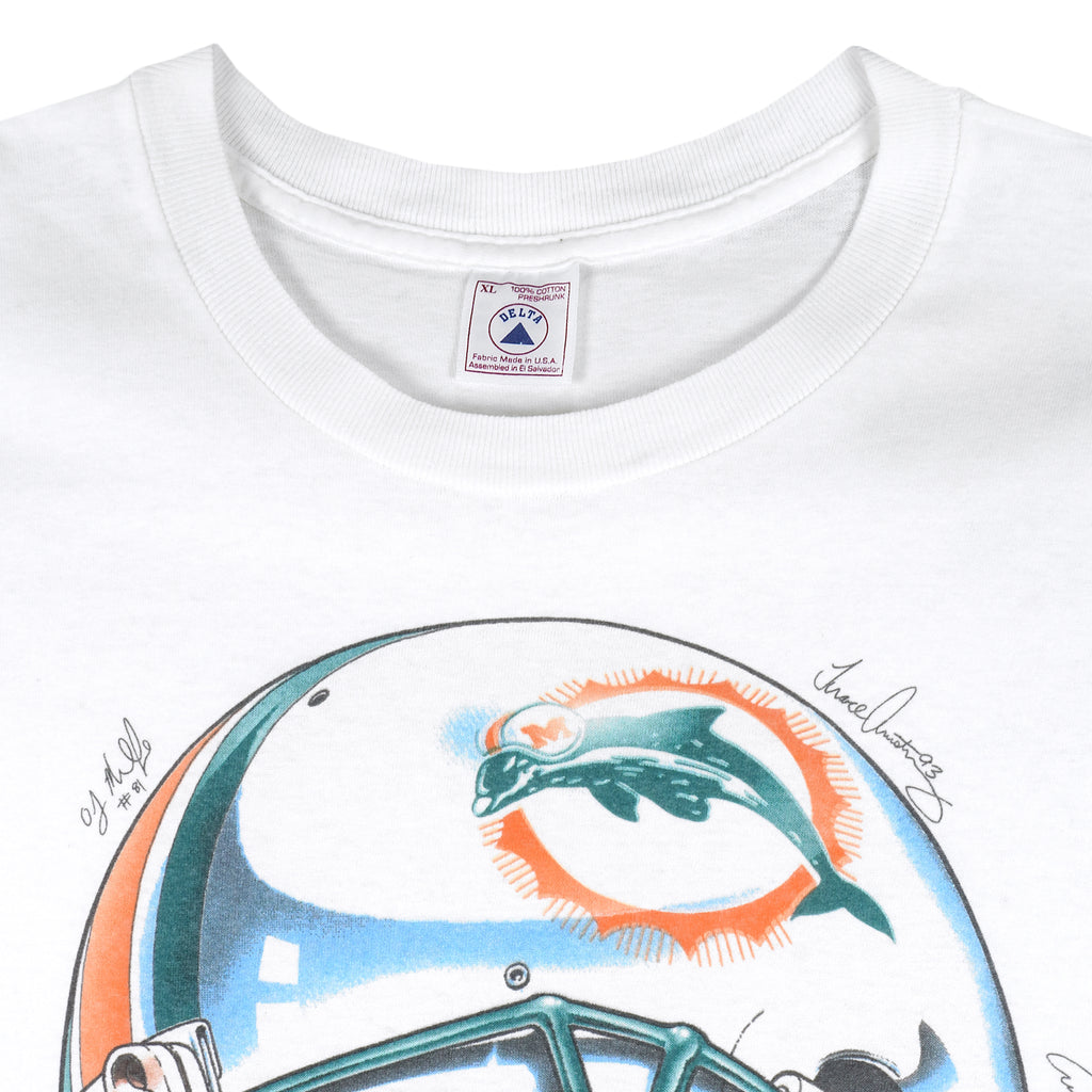 NFL (Delta) - Miami Dolphins Big logo T-Shirt 1996 X-Large Vintage Retro Football