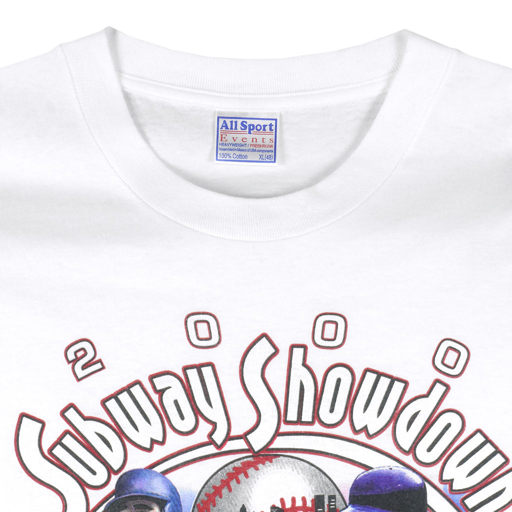 MLB - New York Yankees, Subway Shadown T-Shirt 2000 X-Large Vintage Retro Baseball