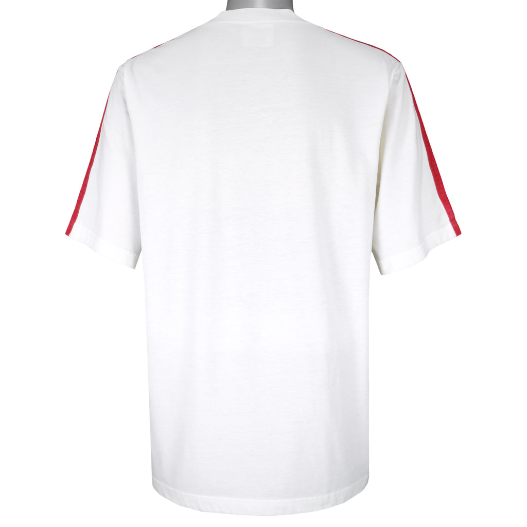 NASCAR - White Dale Jr. #8 Budweiser T-Shirt 1990s Large Vintage Retro
