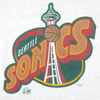 NBA (Salem) - Seattle Sonics Big Logo T-Shirt 1994 X-Large Vintage Retro Basketball