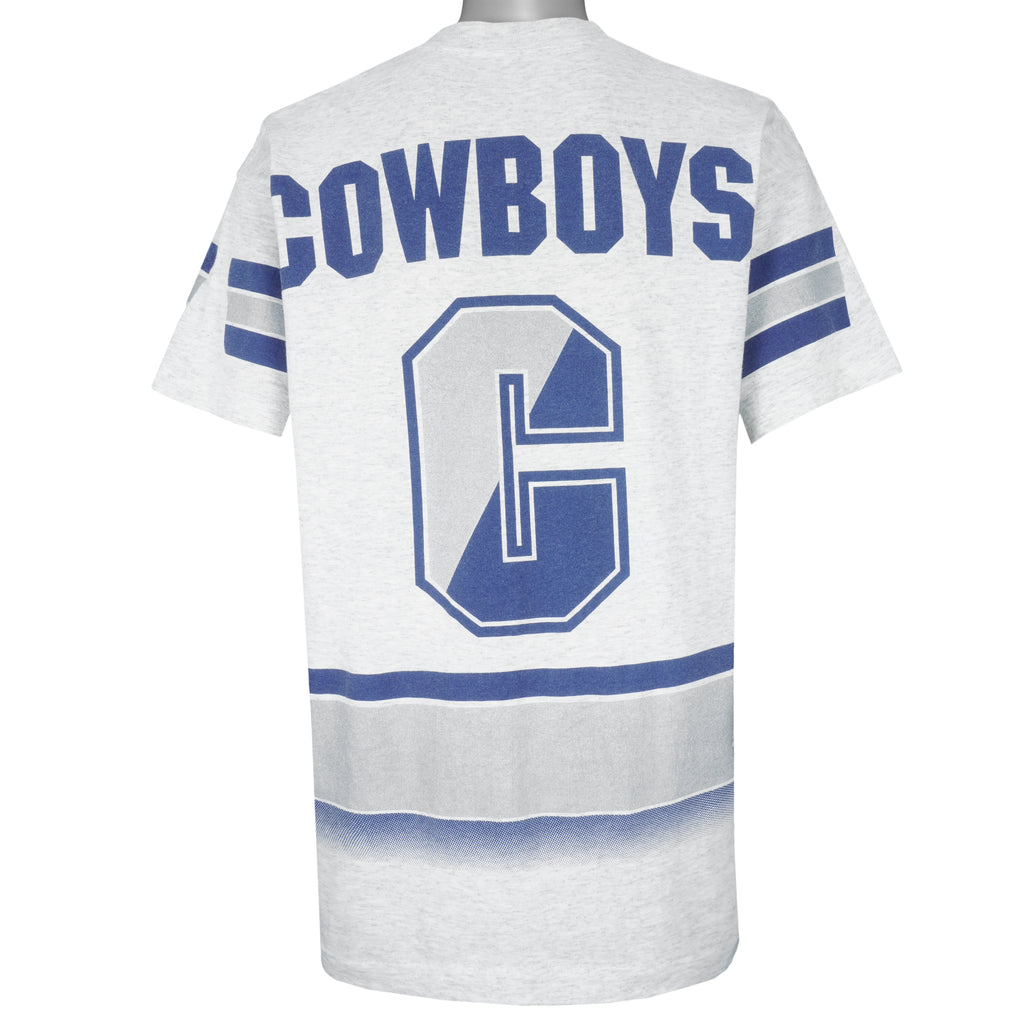 NFL (Salem) - Grey Dallas Cowboys Big Logo T-Shirt 1994 X-Large Vintage Retro Football