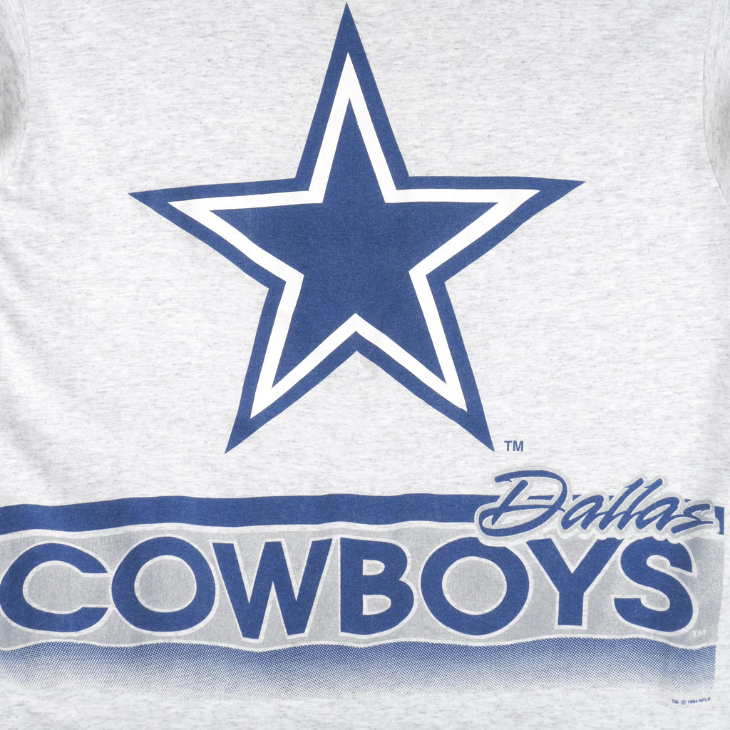 NFL (Salem) - Grey Dallas Cowboys Big Logo T-Shirt 1994 X-Large Vintage Retro Football