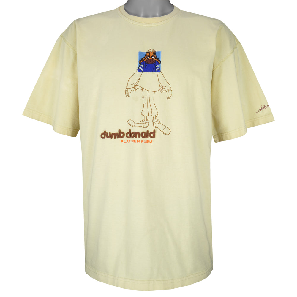 Vintage - Yellow Dumb Donold T-Shirt 1990s X-Large Vintage Retro