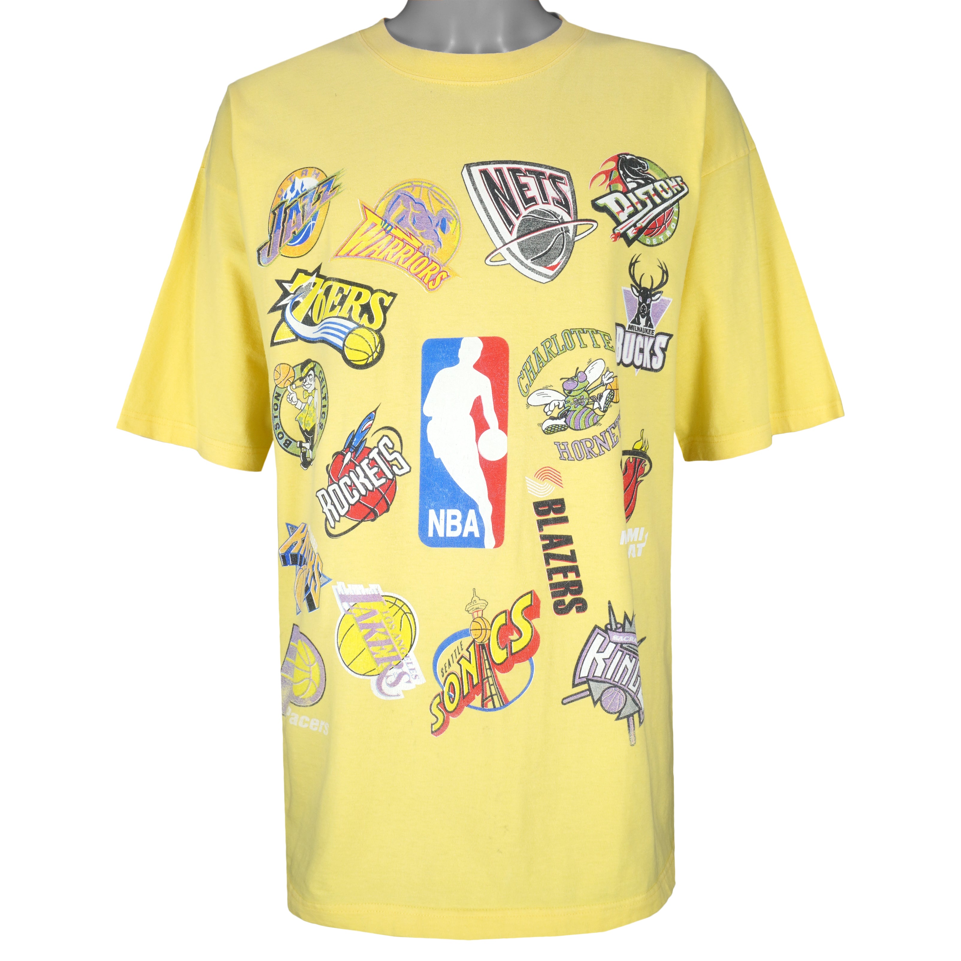NBA - Basketball All Star Logos T-Shirt 1990s XX-Large Vintage Retro Basketball