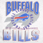 NFL - Grey Buffalo Bills Big Spell-Out T-Shirt 1992 X-Large Vintage Retro Football