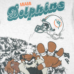 NFL - Miami Dolphins X Taz T-Shirt 1990s Large Vintage Retro Football