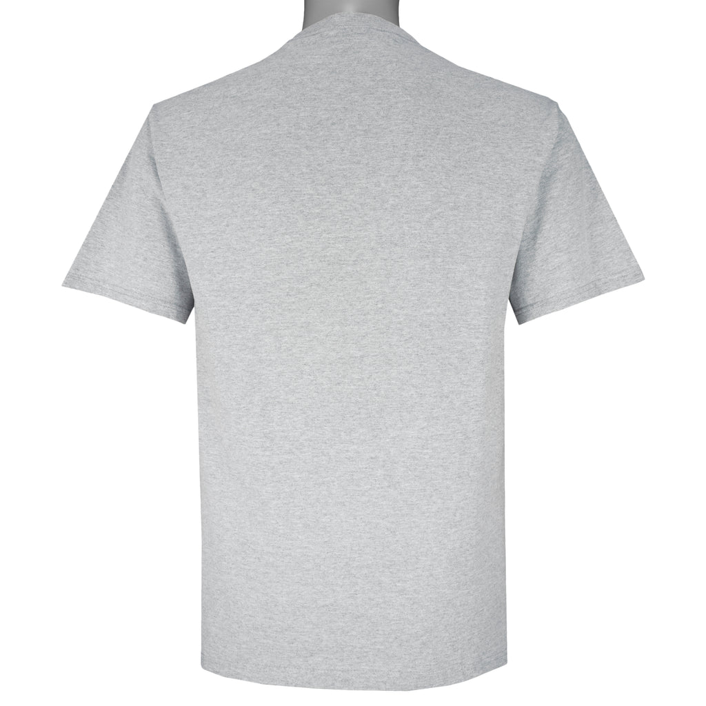 NFL (Lee) - Grey Buffalo Bills Big Logo T-Shirt 2001 Medium Vintage Retro Football